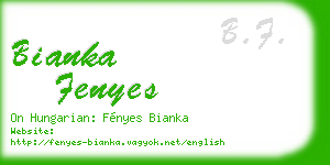 bianka fenyes business card