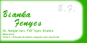 bianka fenyes business card